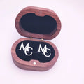 Engraved Initials Cufflinks with Wooden Box in Silver – engraved initials cufflinks