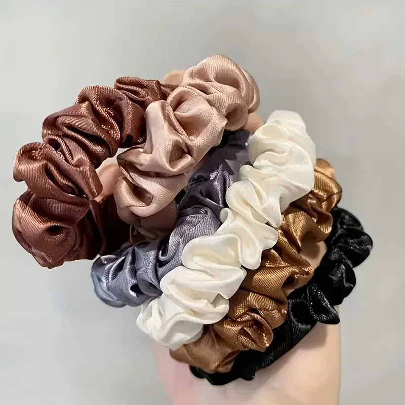 Satin Scrunchies Set (6 Pieces) – Gentle Hair Ties, photo 4