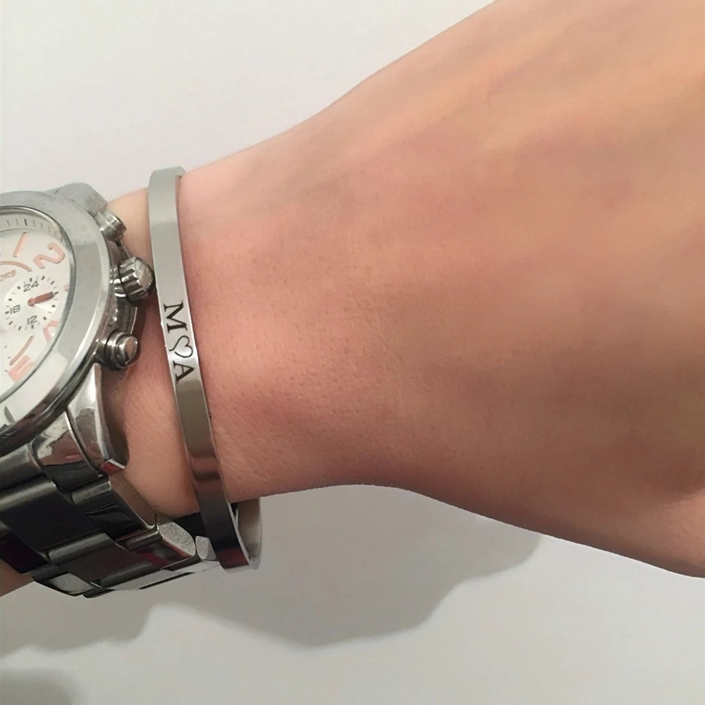 Engraved Name Cuff Bracelet – Personalized Gift for Her, photo 2
