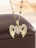 Angel Wing Heart Pendant Necklace in Winged Heart – angel wing heart necklace