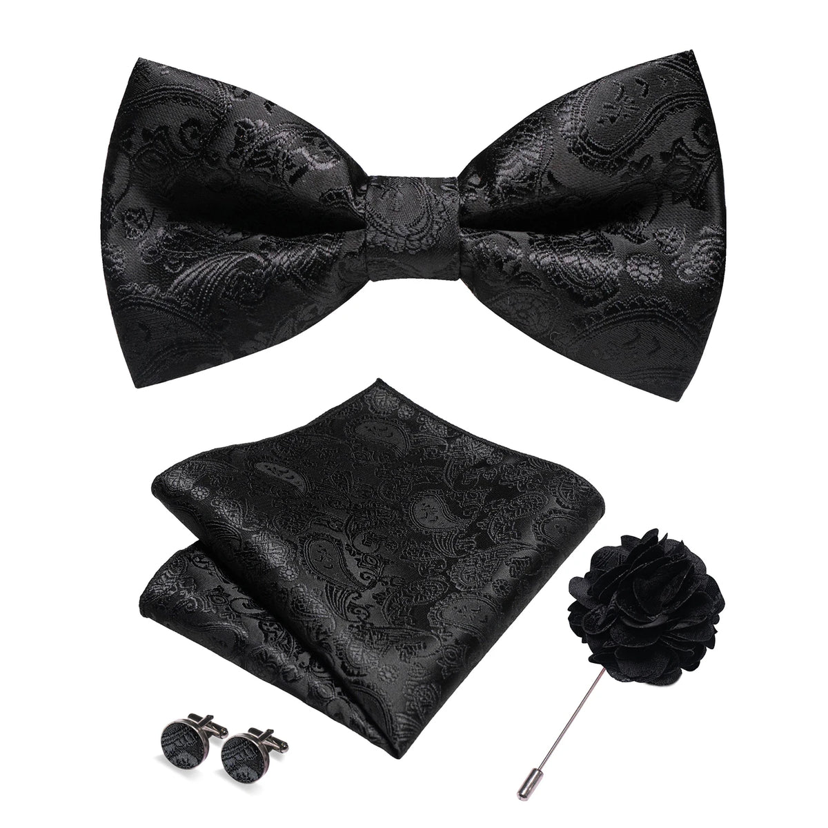 Bow Tie Gift Set: Bow Tie, Pocket Square & Cufflinks