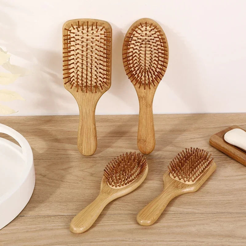 Bamboo Paddle Hair Brush – Detangling Scalp Brush, photo 7