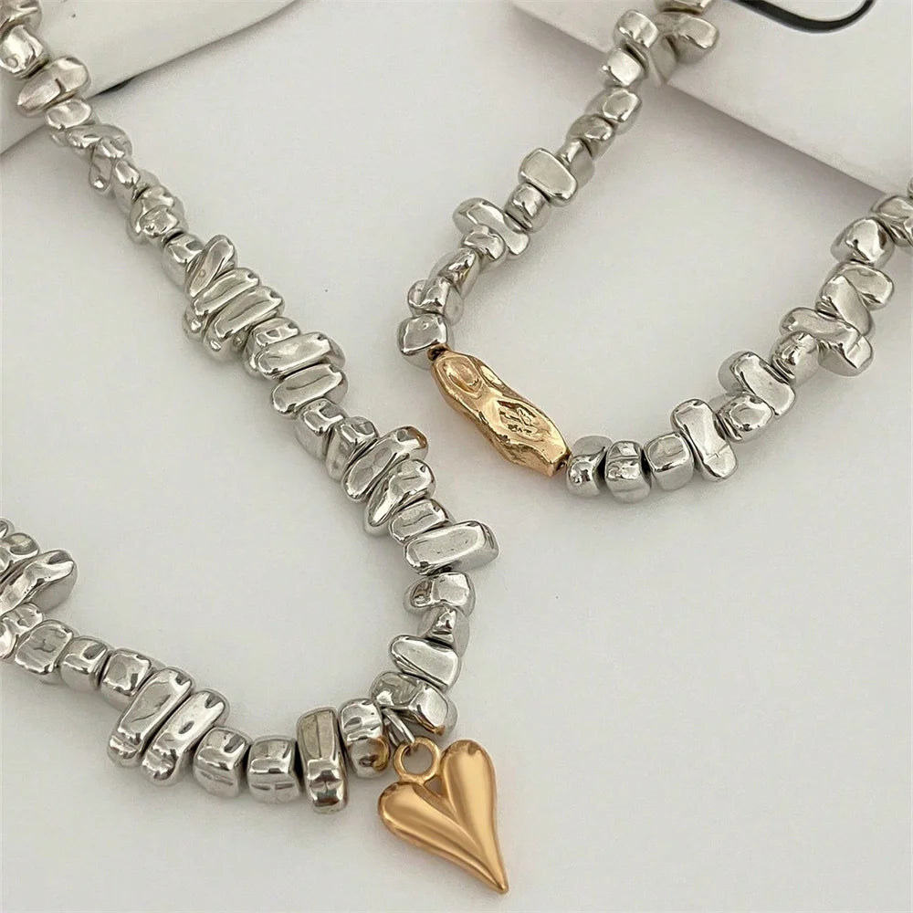 Vintage Silver Bead Chain Necklace