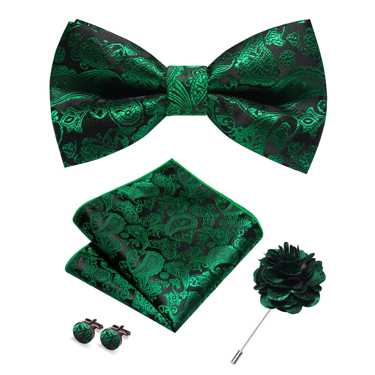 Bow Tie Gift Set: Bow Tie, Pocket Square & Cufflinks