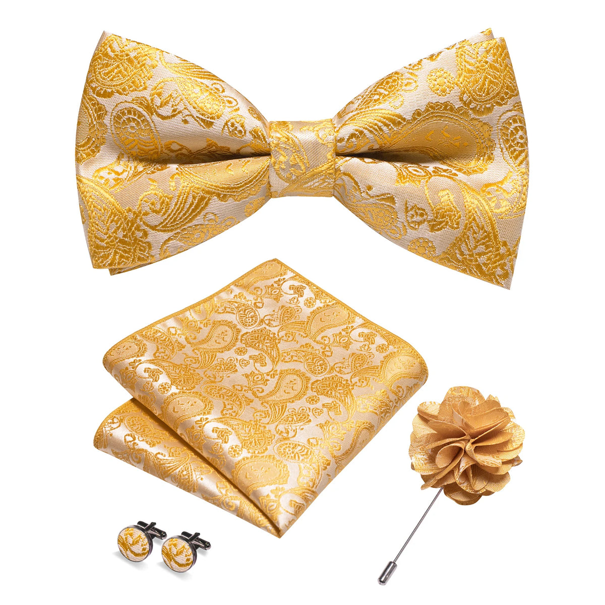 Bow Tie Gift Set: Bow Tie, Pocket Square & Cufflinks