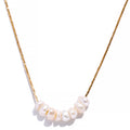 Freshwater Pearl Cluster Necklace in Pearl Cluster – Gold – freshwater pearl necklace