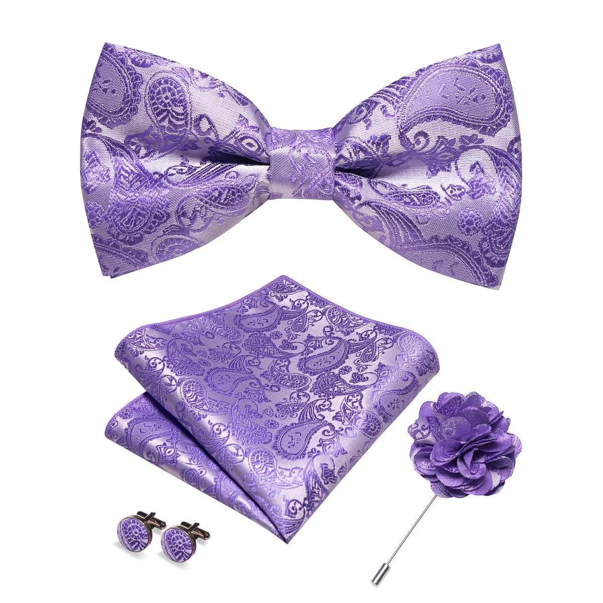 Bow Tie Gift Set: Bow Tie, Pocket Square & Cufflinks