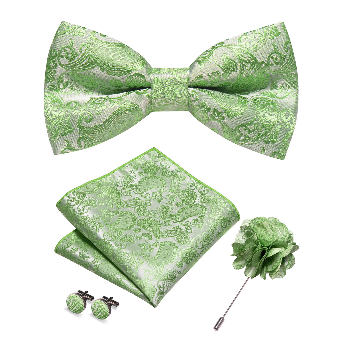 Bow Tie Gift Set: Bow Tie, Pocket Square & Cufflinks