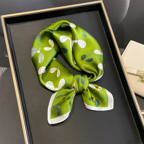 Pure Silk Square Scarf in Sage Paisley – silk square scarf