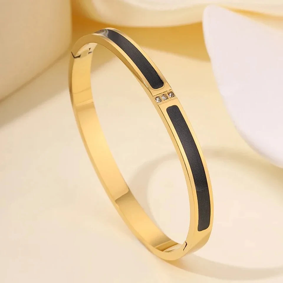Zirconia Stainless Steel Bracelet Set
