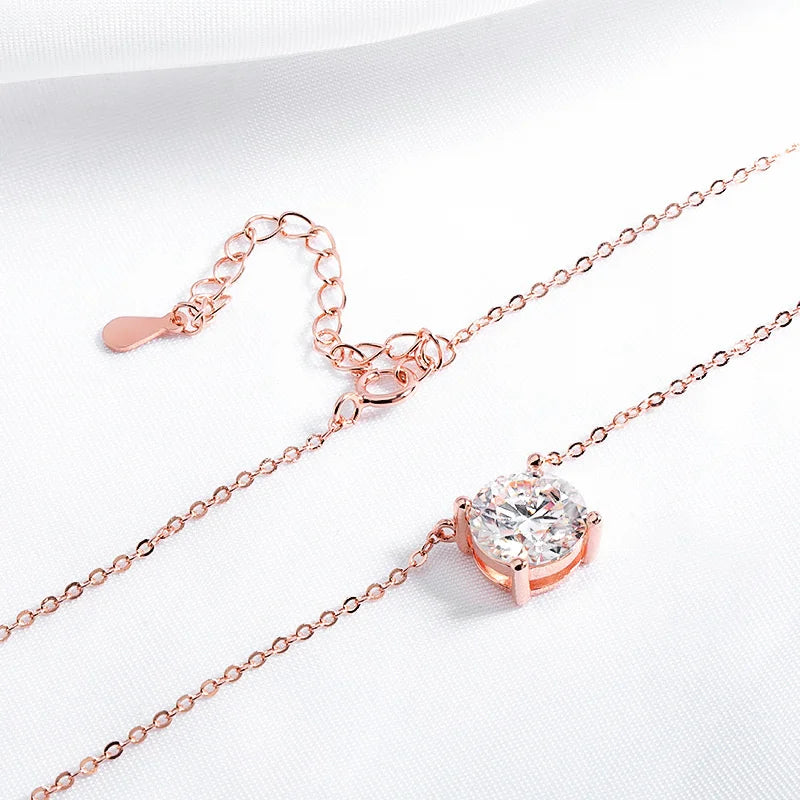 Moissanite Solitaire Pendant Necklace – moissanite solitaire necklace, photo 2