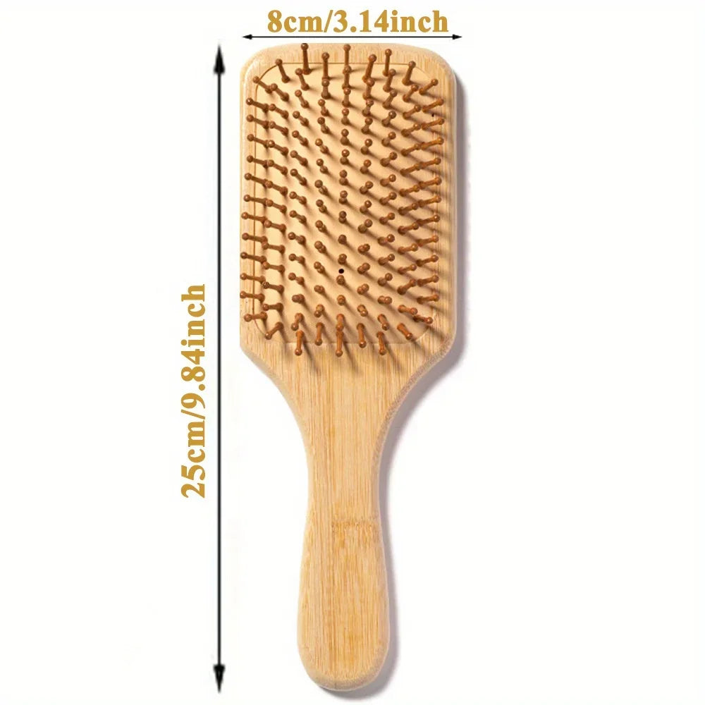 Bamboo Paddle Hair Brush in Paddle – Large – Detangling Scalp Brush