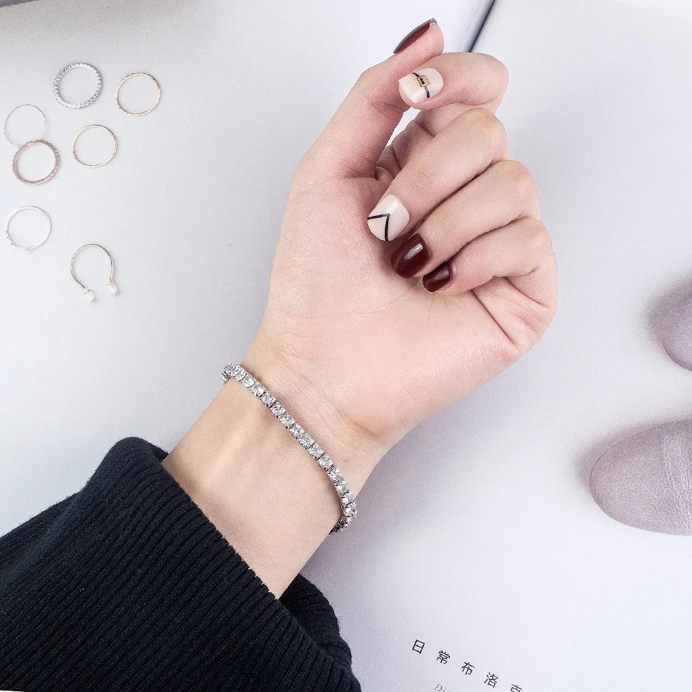 Sterling Silver Tennis Bracelet – Anniversary Gift for Her, photo 5