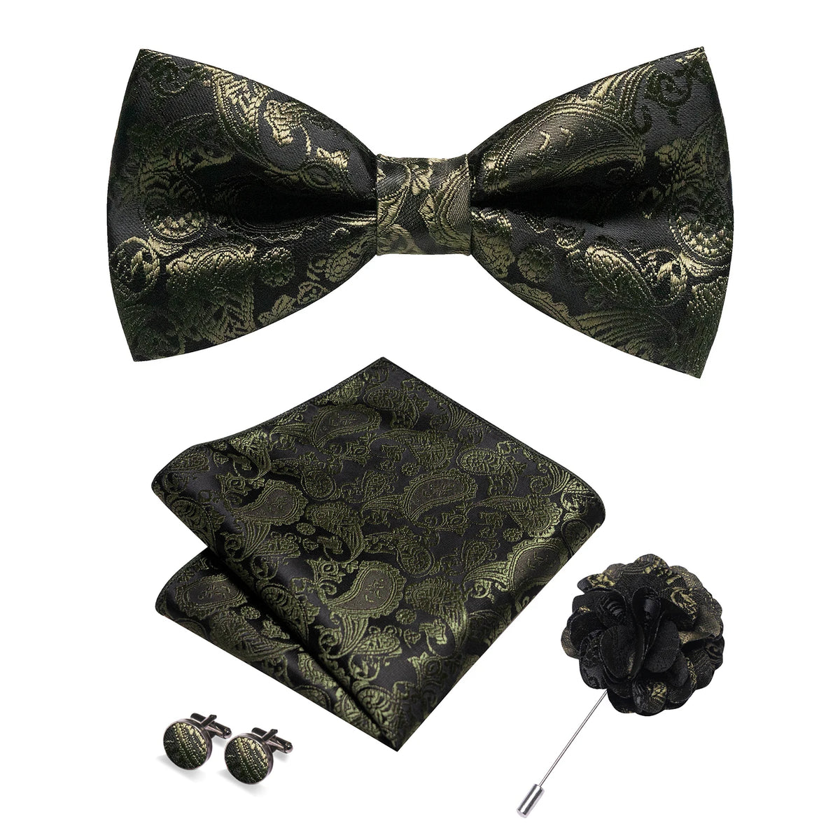 Bow Tie Gift Set: Bow Tie, Pocket Square & Cufflinks