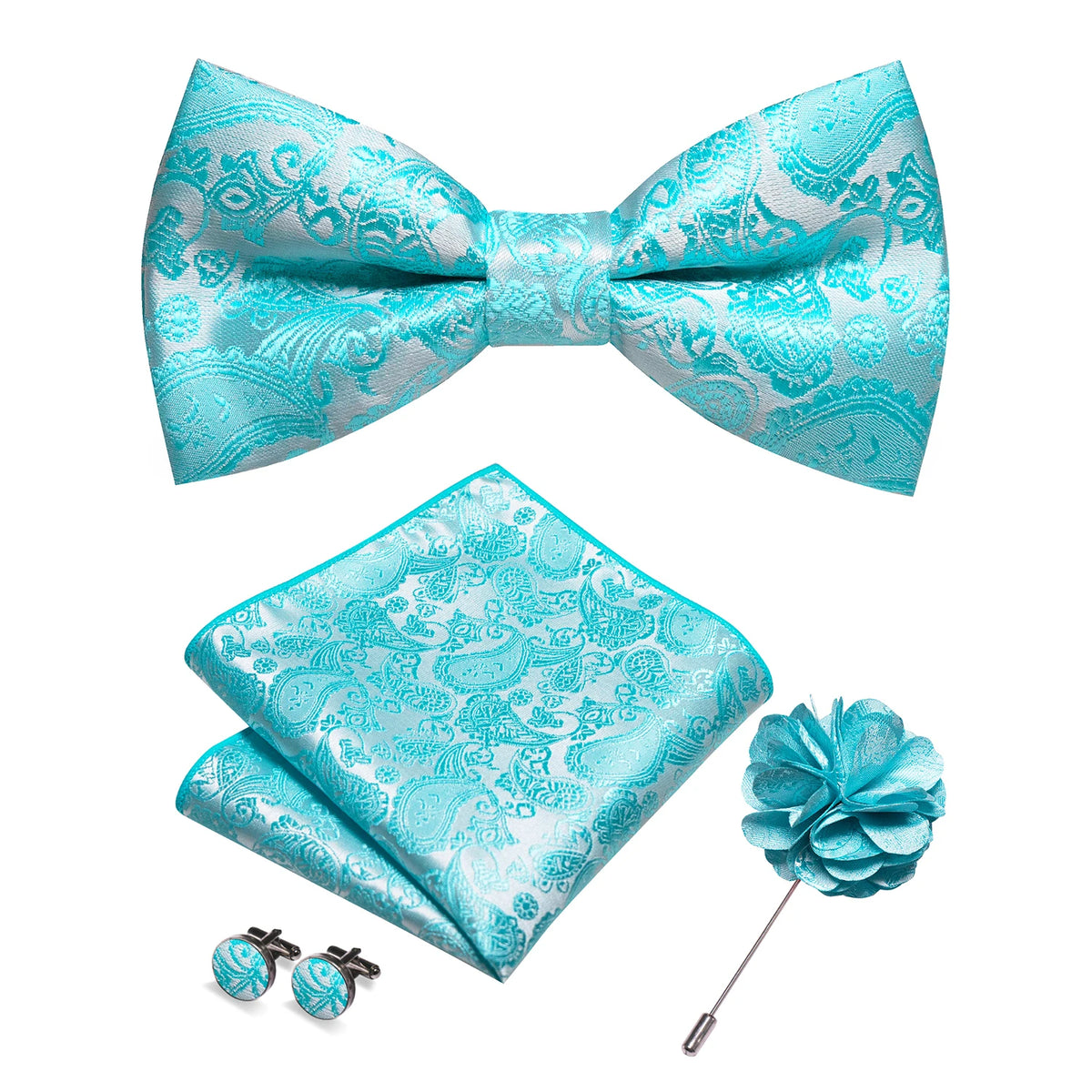 Bow Tie Gift Set: Bow Tie, Pocket Square & Cufflinks