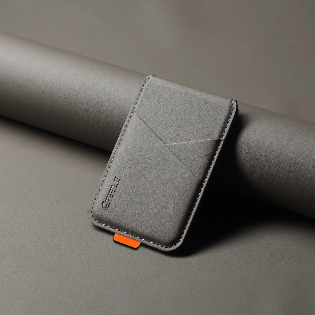 Magnetic Phone Card Holder in Dark Grey – Slim Wallet Gift