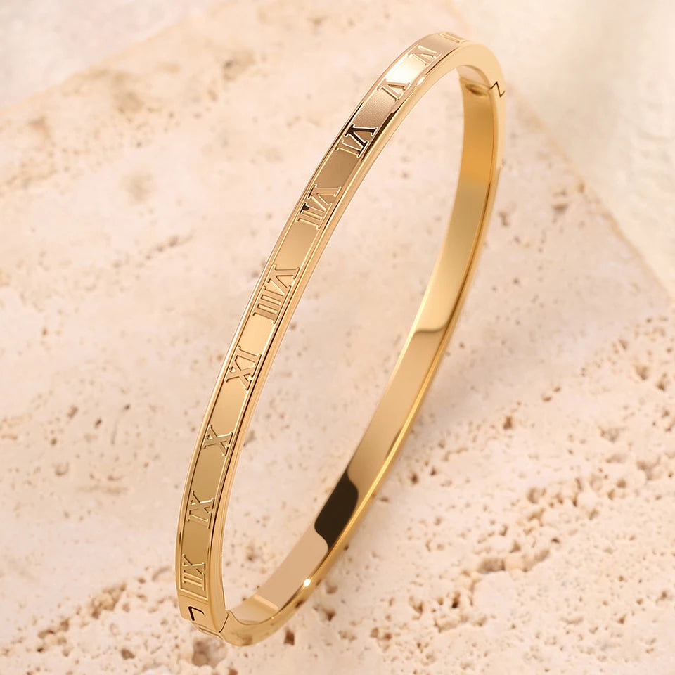 Zirconia Stainless Steel Bracelet Set