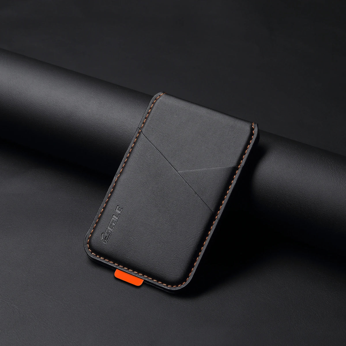 Magnetic Phone Card Holder in Black – Slim Wallet Gift