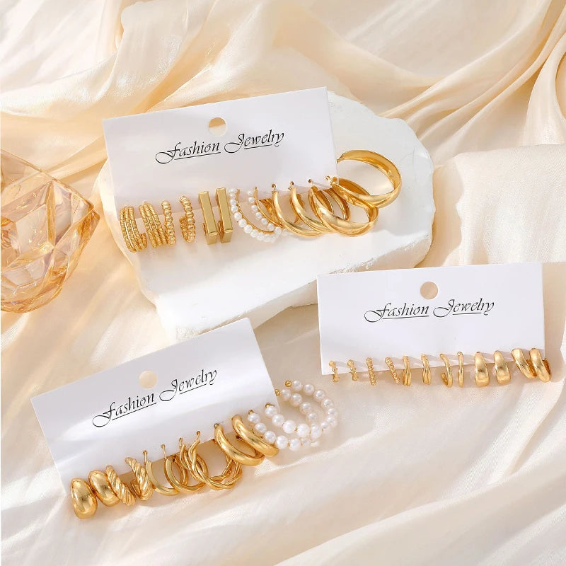 Gold Hoop Earrings Set – Mix & Match Gift for Her, photo 2