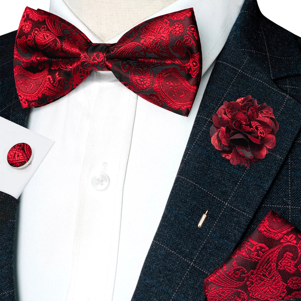 Bow Tie Gift Set: Bow Tie, Pocket Square & Cufflinks