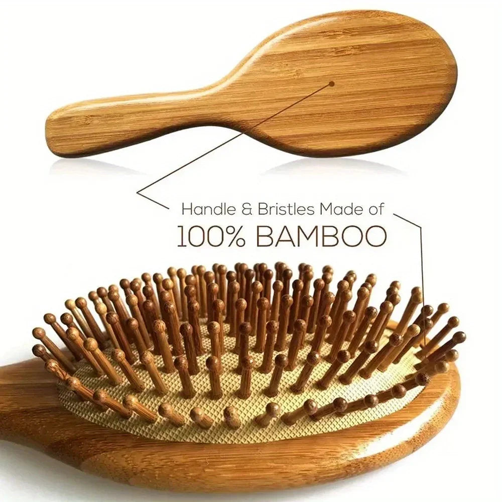 Bamboo Paddle Hair Brush – Detangling Scalp Brush, photo 8