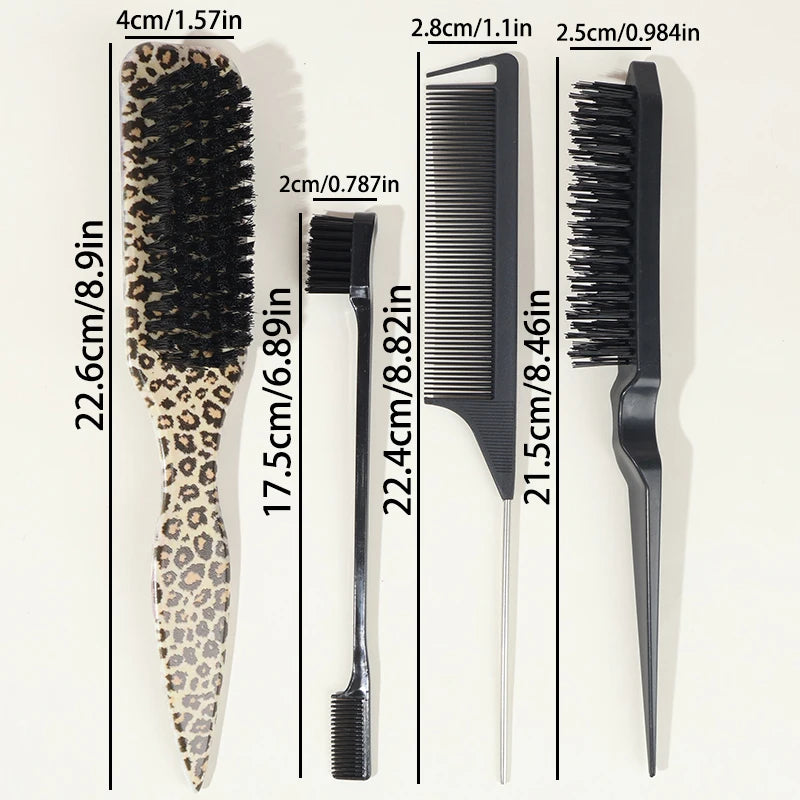 Slick-Back Hair Brush Set – Sleek Ponytail Brush, photo 6