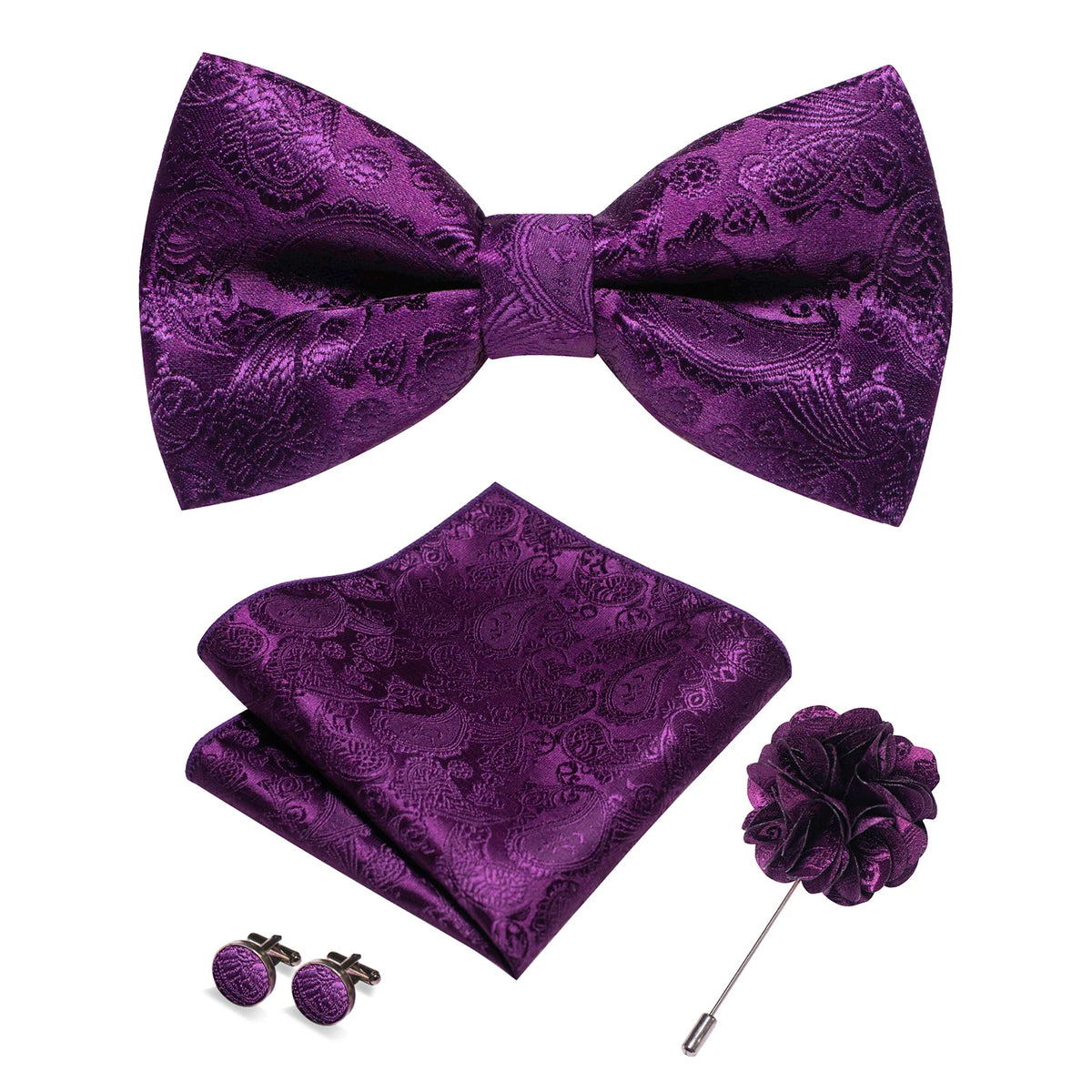 Bow Tie Gift Set: Bow Tie, Pocket Square & Cufflinks