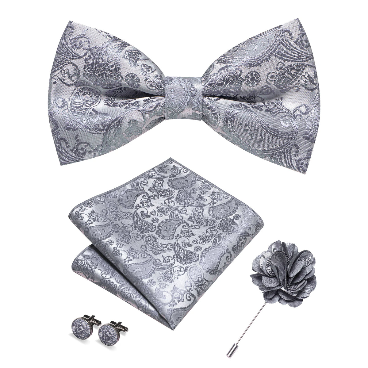 Bow Tie Gift Set: Bow Tie, Pocket Square & Cufflinks