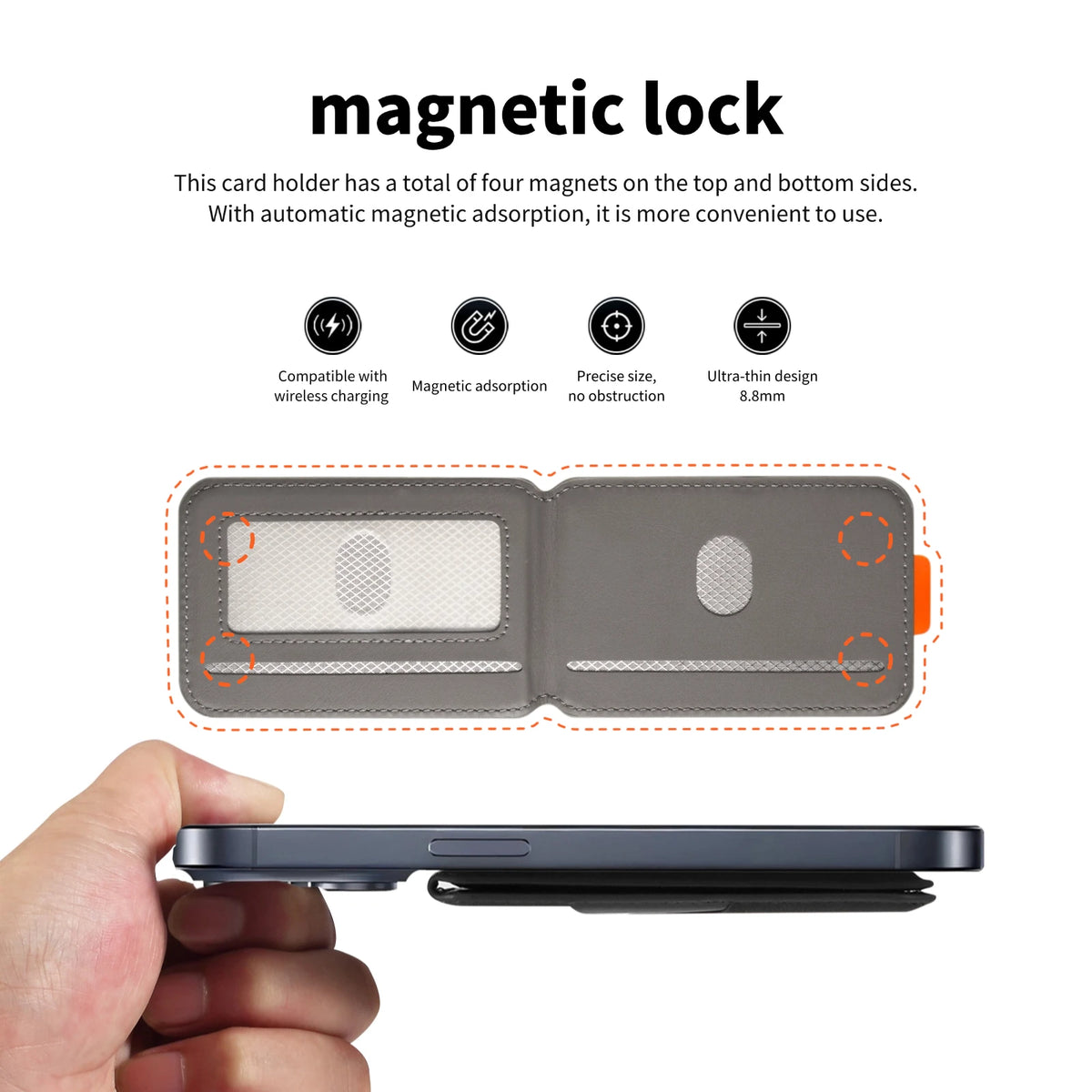 Magnetic Phone Card Holder – Slim Wallet Gift, photo 2