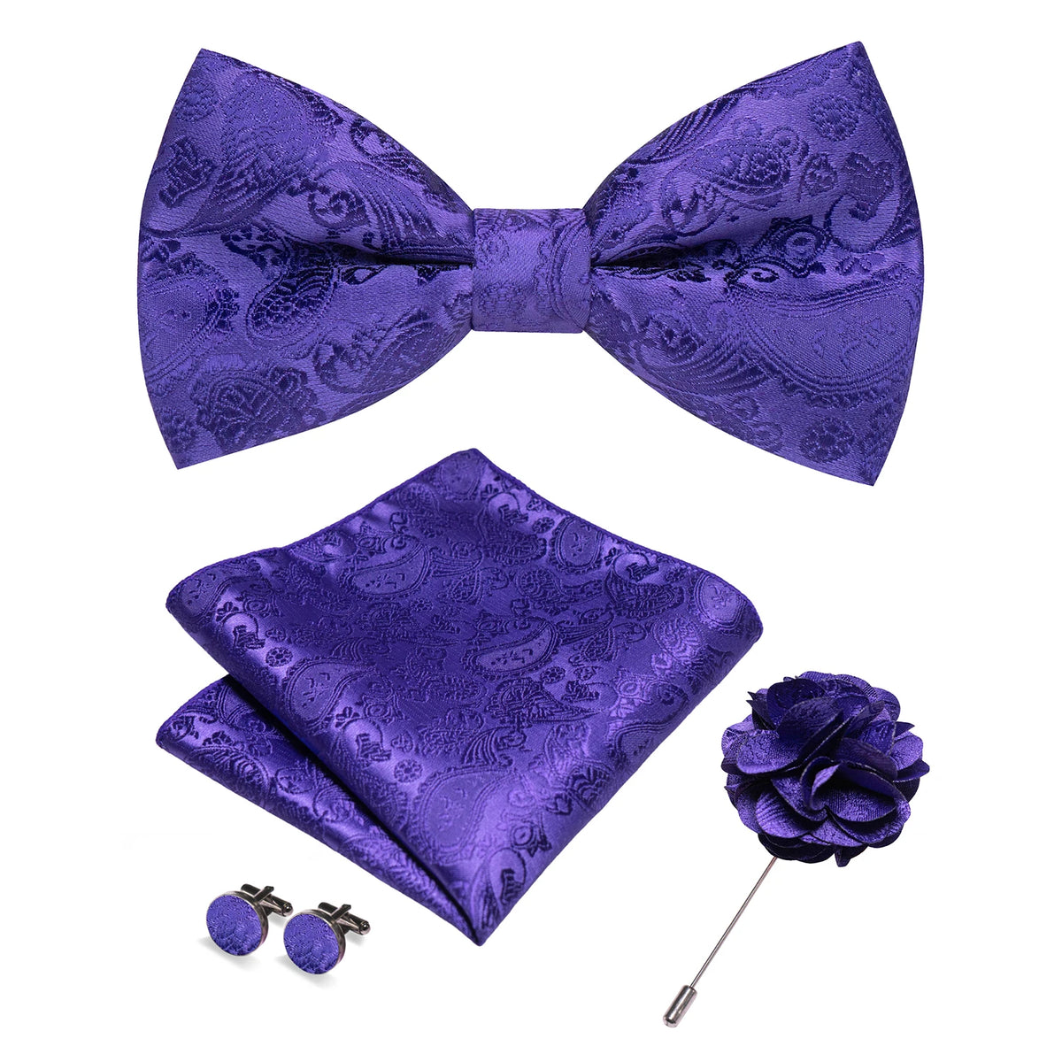 Bow Tie Gift Set: Bow Tie, Pocket Square & Cufflinks
