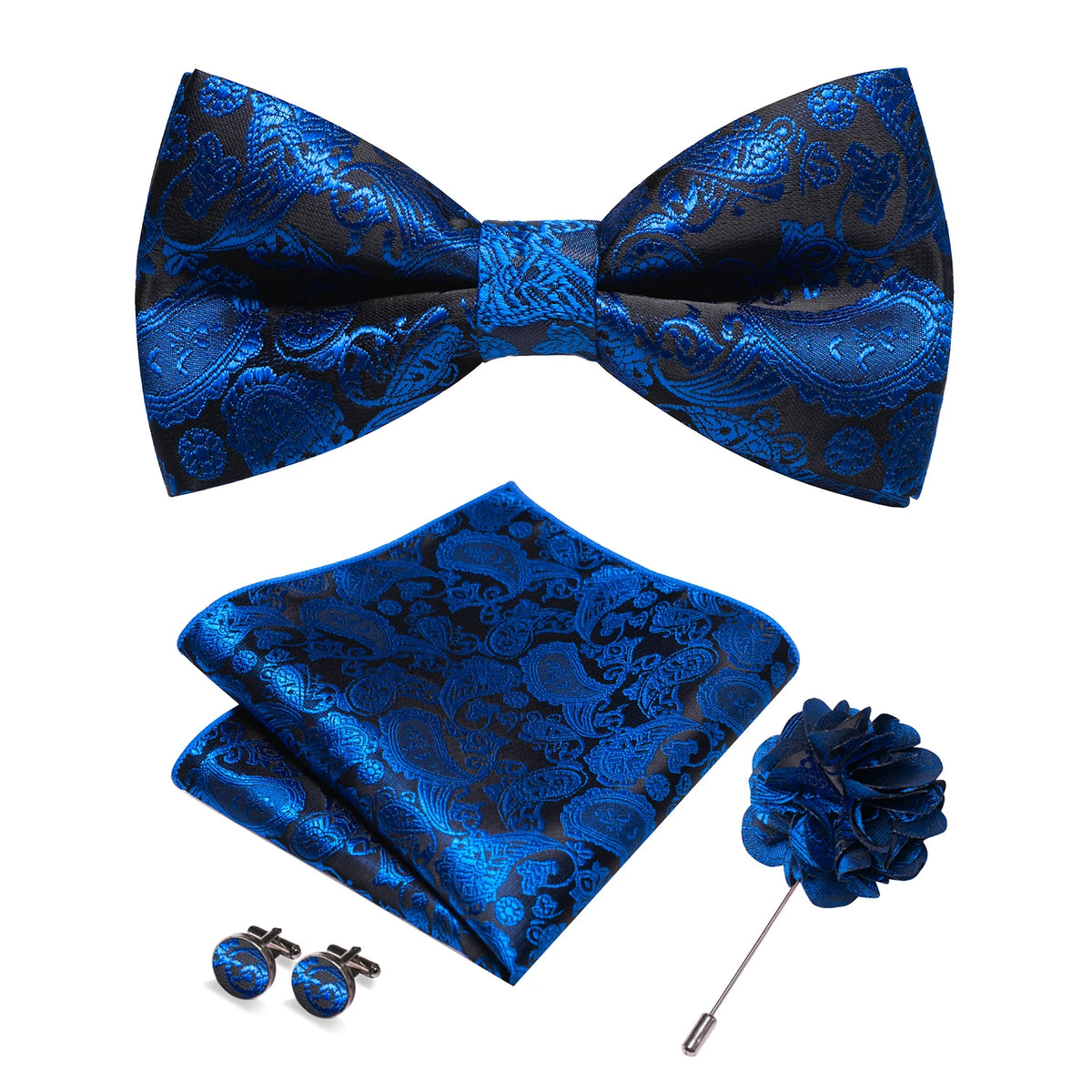 Bow Tie Gift Set: Bow Tie, Pocket Square & Cufflinks