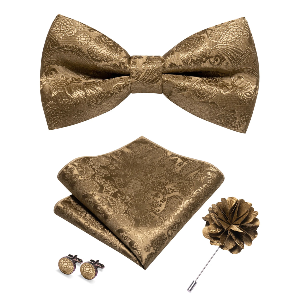 Bow Tie Gift Set: Bow Tie, Pocket Square & Cufflinks