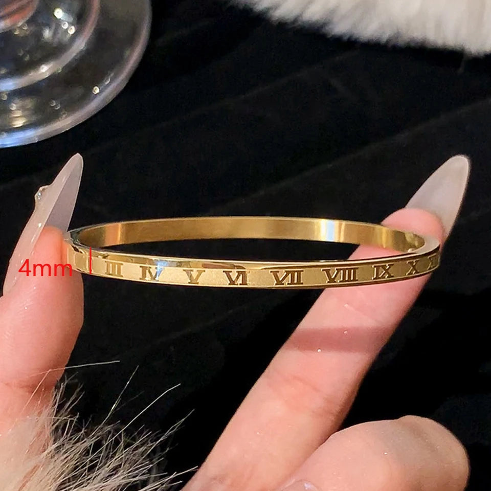 Zirconia Stainless Steel Bracelet Set