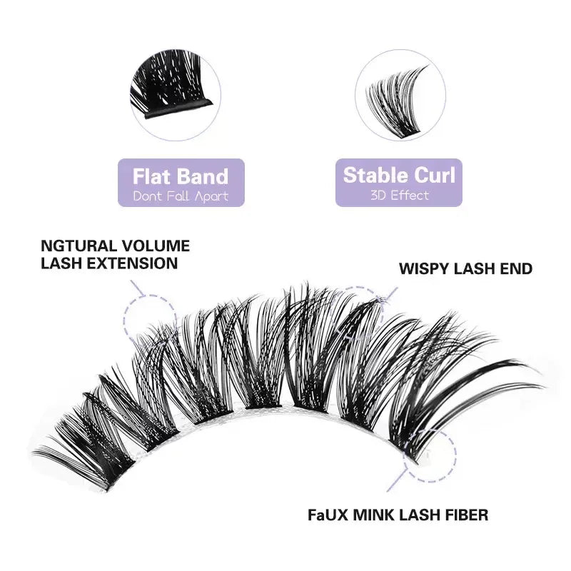 Cluster Lashes Kit (240 Pieces)