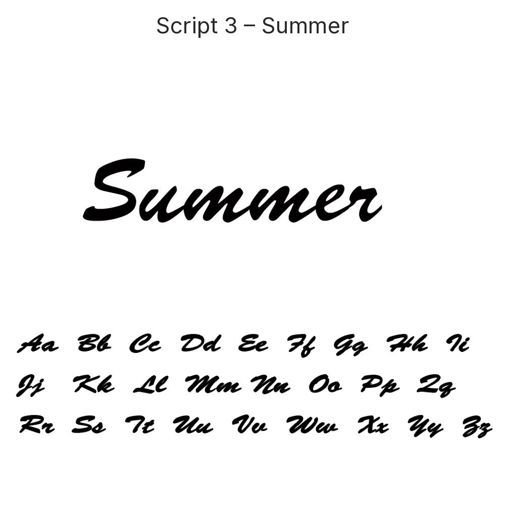 Custom Script Name Necklace in Gold, Script 3 – Summer, 45 cm – 18 Script Fonts + Hebrew